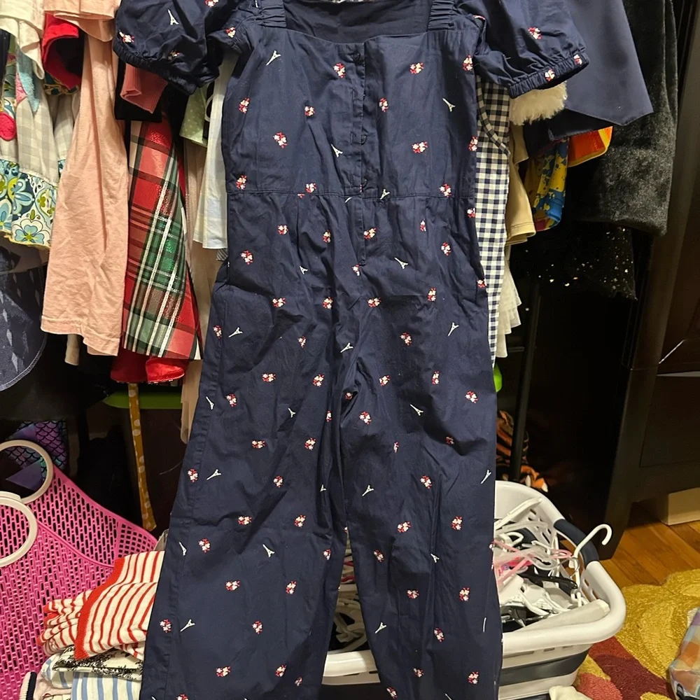 Navy Blue Floral EIFFEL TOWER ROMPER